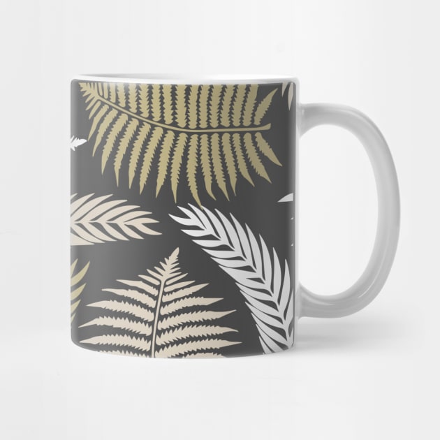 Cute Golden Leaves Leaf Branch Nature Plant Pattern by Freid